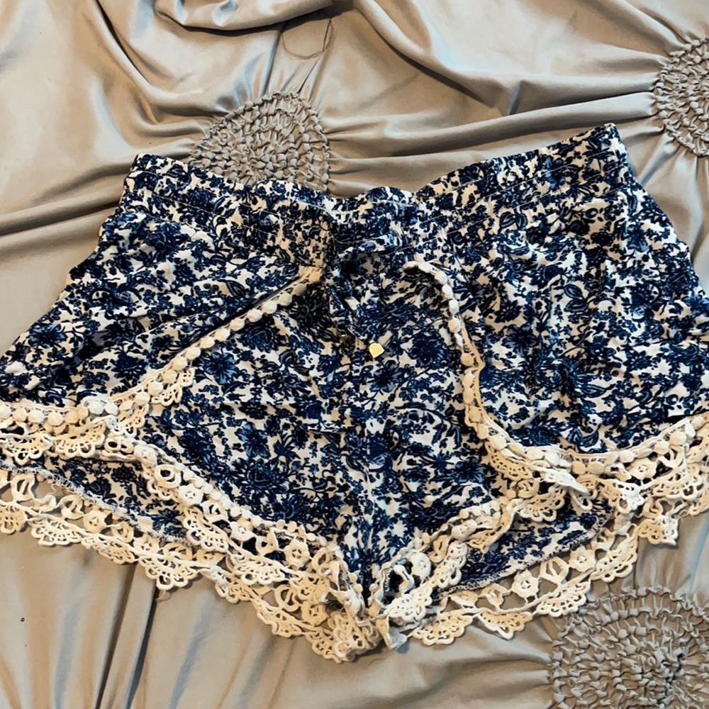 Lace edge shorts